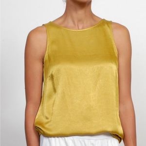 NWT Raquel Allegra Gold Top size 2 or M/L